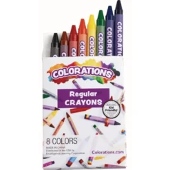 Colorations® Colors Like Me® Crayons 8 Clrs & Regular Crayons, 8 Clrs, Regular Size, 24 packs of each