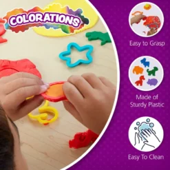 Colorations® Colors Like Me® Mega Tool & Dough Collection, Set of 30 Dough Tubs & 89 Dough Accessories