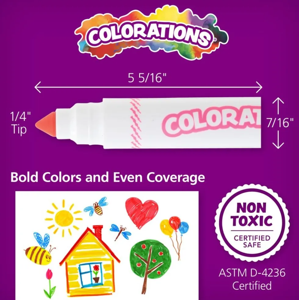 Colorations® Colors Like Me® Washable Classroom Value Pack Chubby Markers - Set of 128