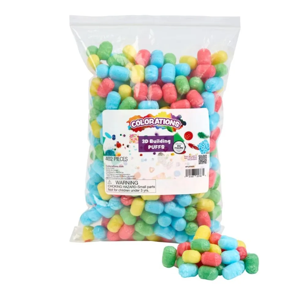 Colorations® 3D Building Puffs - 800 Pieces