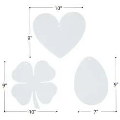 Colorations® Decorate Your Own Seasonal Paper Shapes Kit - Hearts, Shamrocks & Eggs (Set of 72)