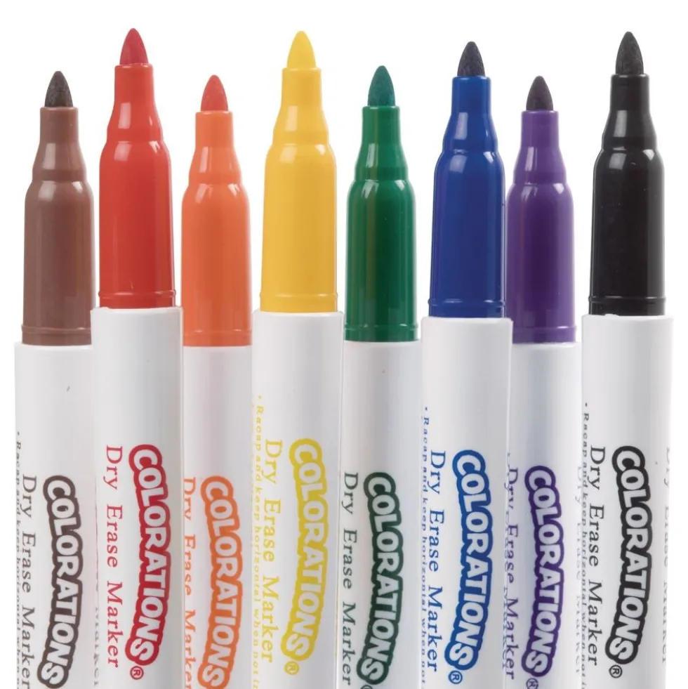Colorations® Dry Erase Markers, Fine Tip - 24 Packs