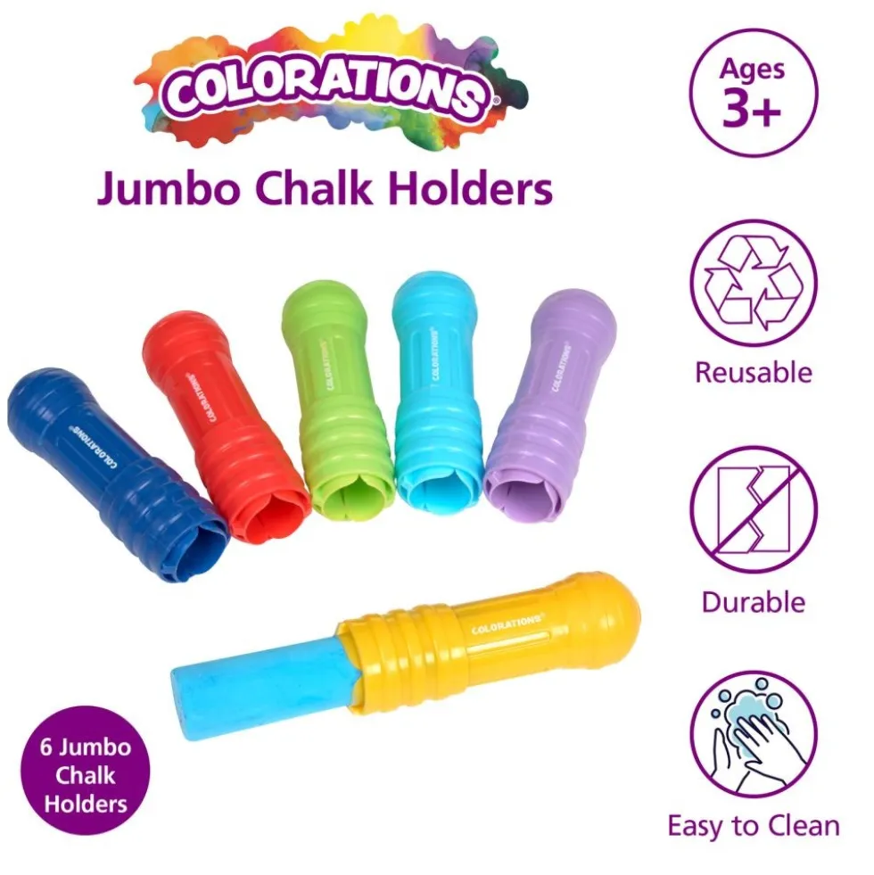 Colorations® Dust-Lite™ Jumbo Chalk Holder - Set of 6