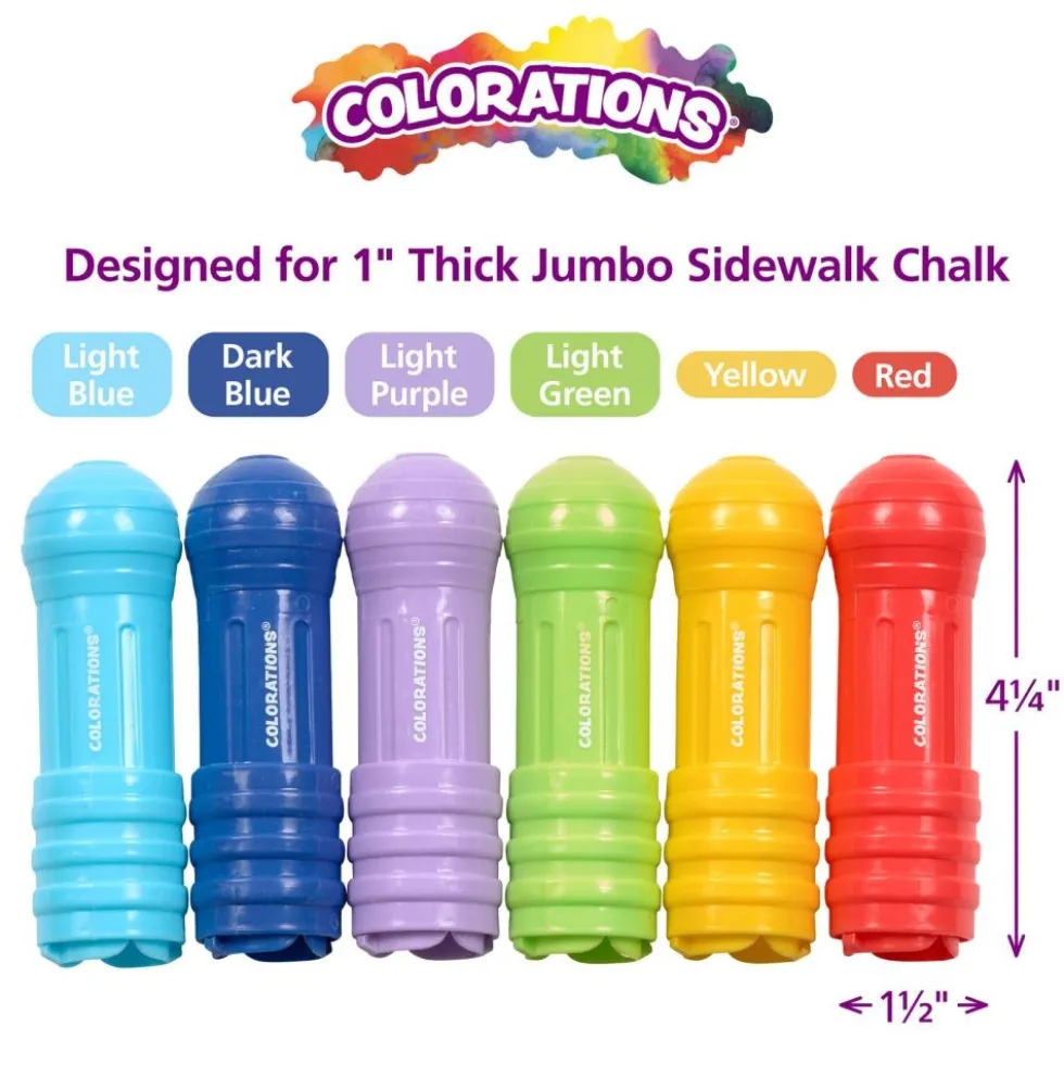 Colorations® Dust-Lite™ Jumbo Chalk Holder - Set of 6