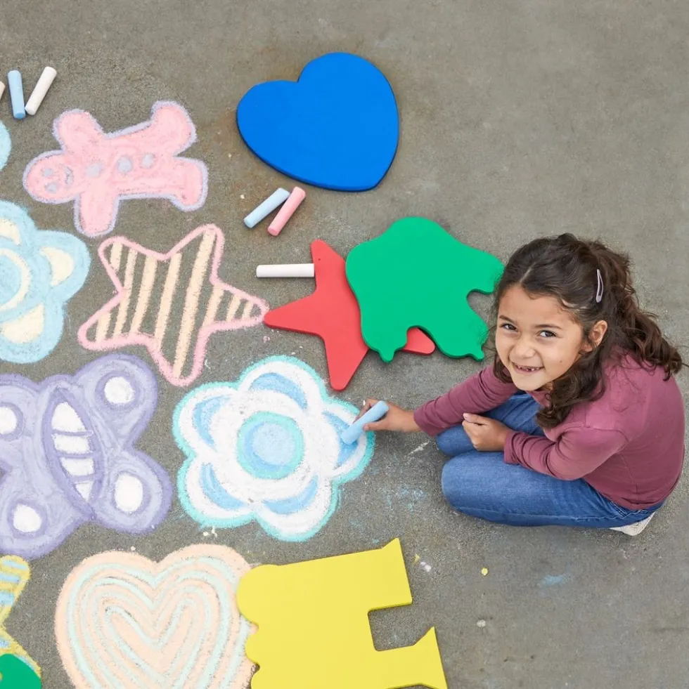Colorations® Dust-Lite™ Sidewalk Chalk Art Starters - Set of 12