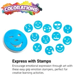 Colorations® Easy-Grip Emotion Stampers - Set of 12