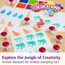 Colorations® Easy-Grip Stampers, Animals - Set of 14