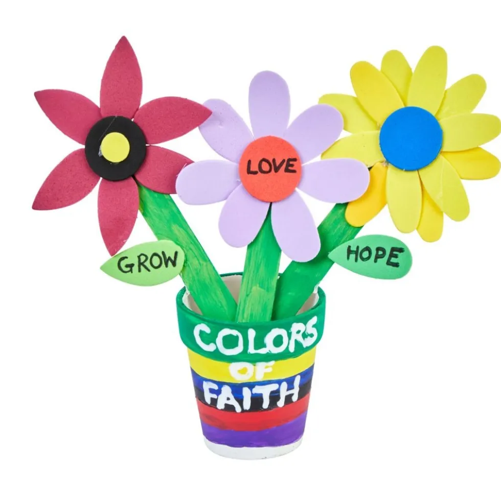Colorations® Faith Based Flowers of Faith Craft Kit - Makes 12 Crafts