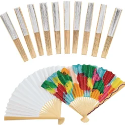 Colorations® Fantastic Blank Paper Fans - Set of 12