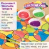 Colorations® Fluorescent Neon Simply Washable Tempera - Set of 7