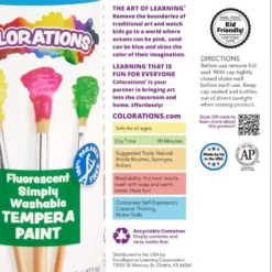 Colorations® Fluorescent Neon Simply Washable Tempera - Set of 7