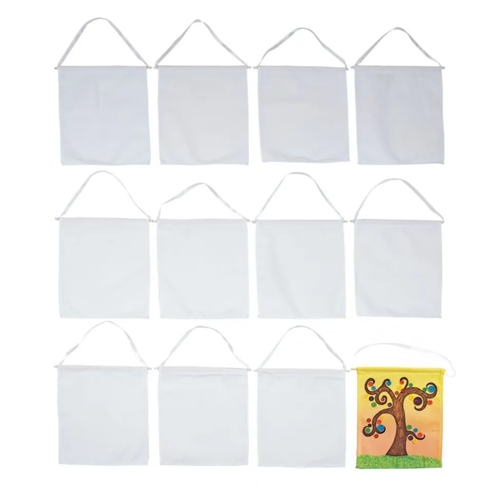 Colorations® Hanging Canvas Banners - Set of 12