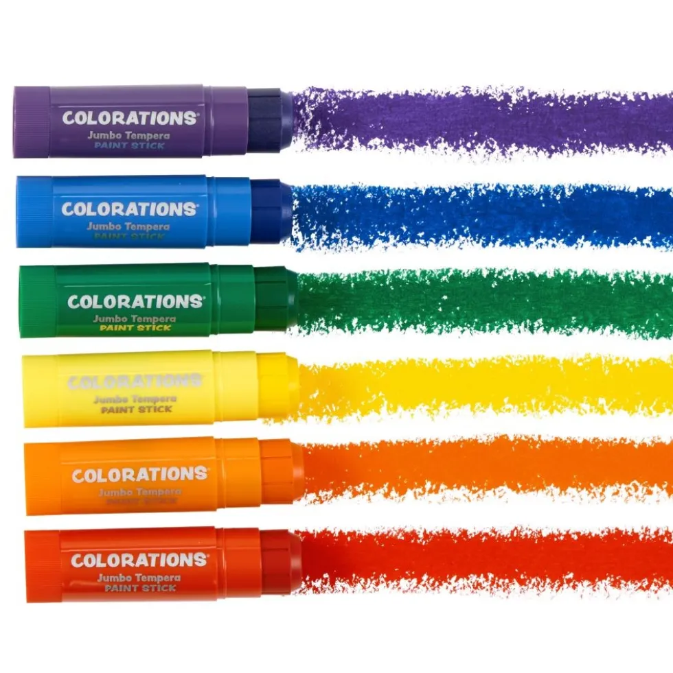 Colorations® Jumbo Tempera Paint Sticks - 6 Colors