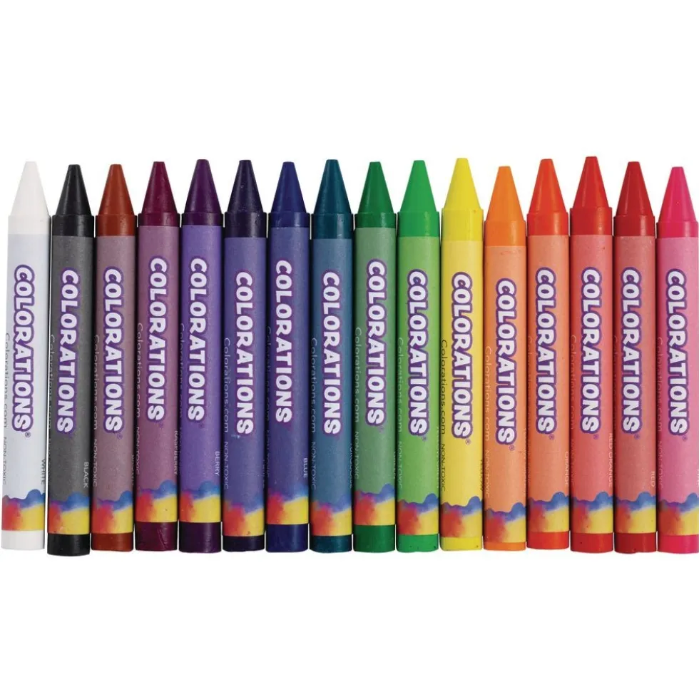 Colorations® Large Crayons, 16 Colors, Value Pack - Set of 400