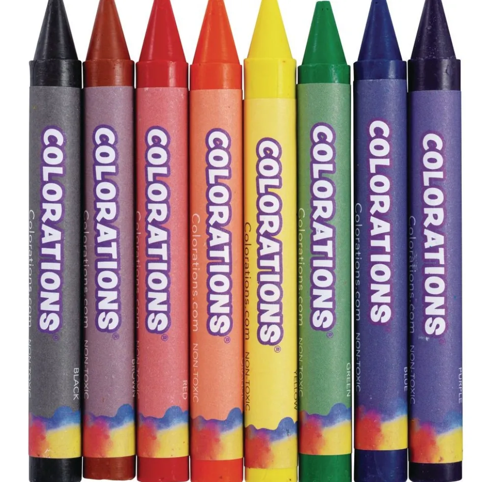 Colorations® Large Crayons - 8 Colors, Set of 400