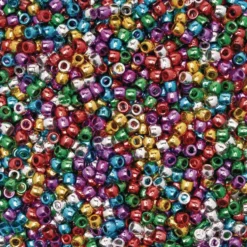 Colorations® Metallic Pony Beads - 1 lb.