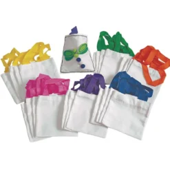 Colorations® Mini Canvas Tote Bags - Set of 24