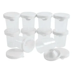 Colorations® No-Spill White Lid Paint Cups - Set of 10