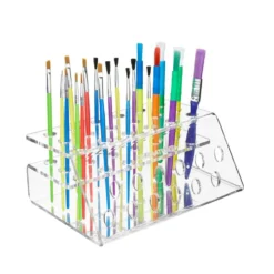Colorations® Organizing Rack with 25 Assorted Paint Brushes