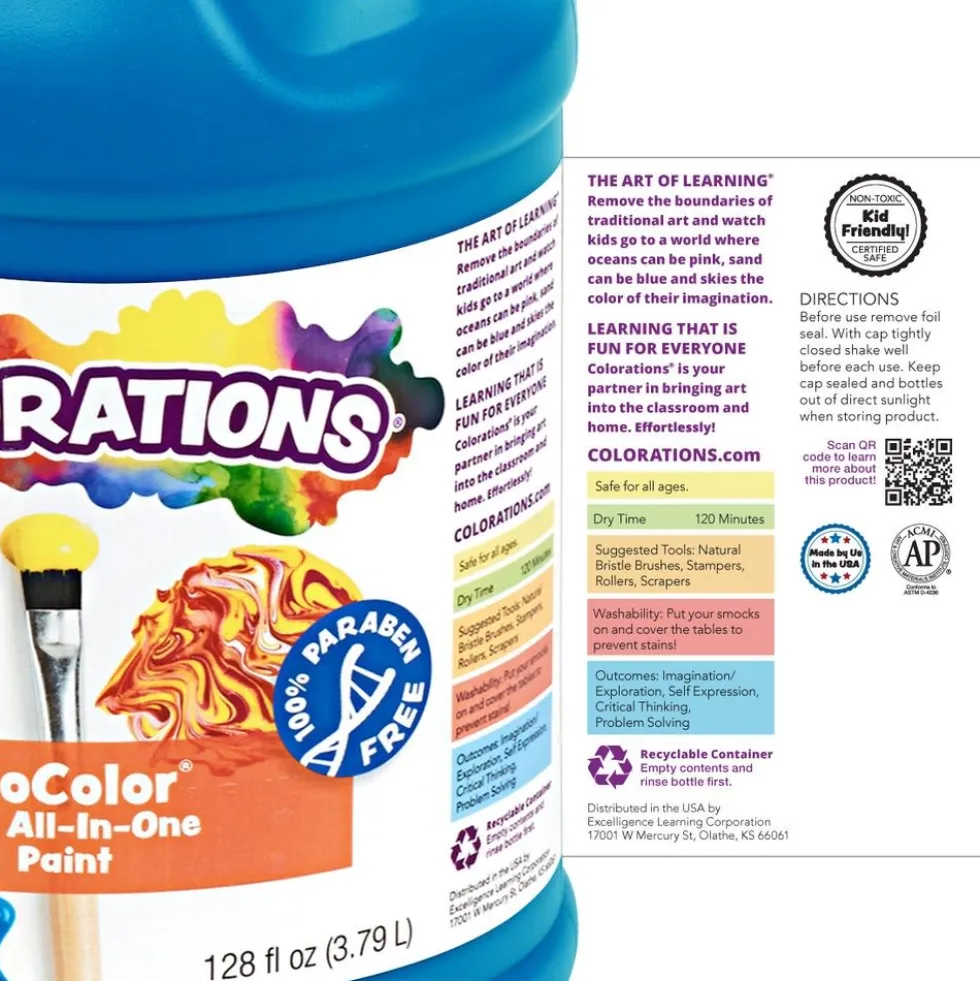 Colorations® Paraben-Free BioColor® The All-in-One Paint - Set of 11, Gallon