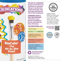 Colorations® Paraben-Free BioColor® Paint- Rainbow Pack, Set of 6, 16oz