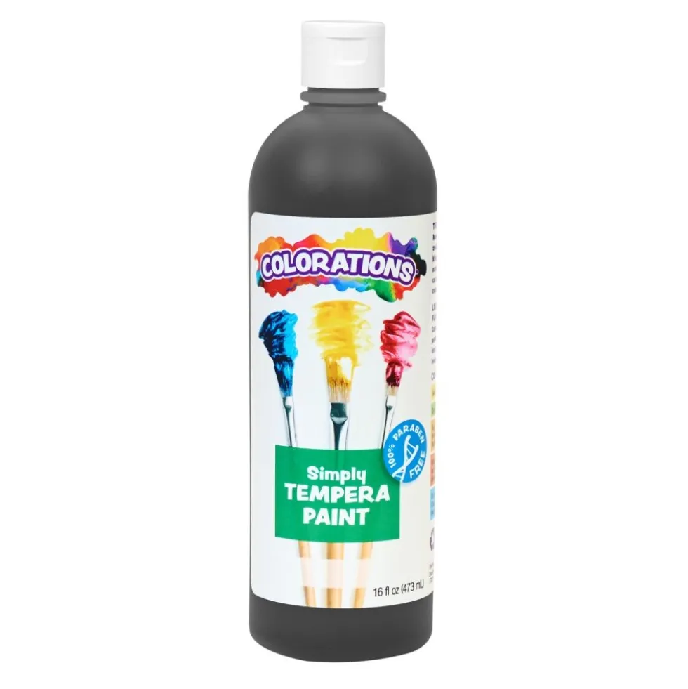 Colorations® Paraben-Free Black Simply Tempera - 16oz Black