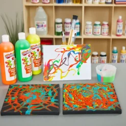 Colorations® Paraben-Free Fluorescent BioColor® Paint- Set of 9, 16 oz.