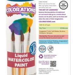 Colorations® Paraben-Free Liquid Watercolor Paints, 8 oz. - Set of 18
