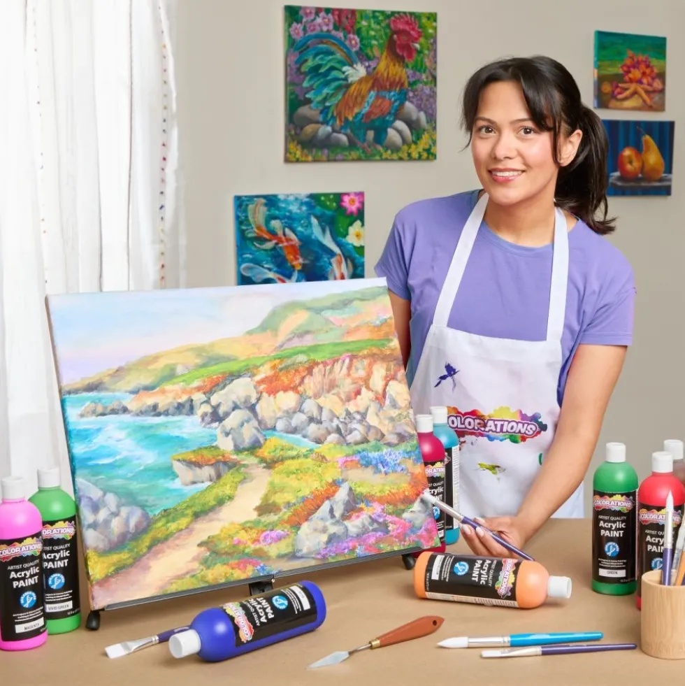 Colorations® Paraben-Free Prism Acrylic Paint Set- 12 Colors