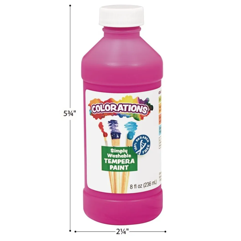 Colorations® Paraben-Free Simply Washable Tempera Paint Roller Set, 6 Colors