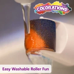 Colorations® Paraben-Free Simply Washable Tempera Paint Roller Set, 6 Fluorescent Colors