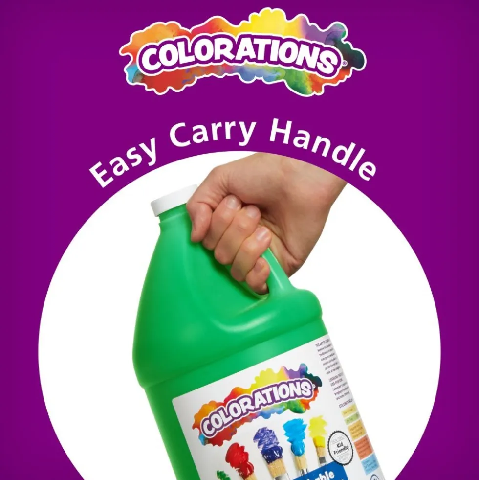 Colorations® Paraben-Free Simply Washable Tempera Paint - Set of 10, 1/2 Gallons