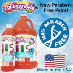 Colorations® Paraben-Free Washable Glitter Paints, Gallons - Set of 11