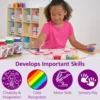 Colorations® Paraben-Free Washable Glitter Finger Paint, Set of 5 - 16 oz.