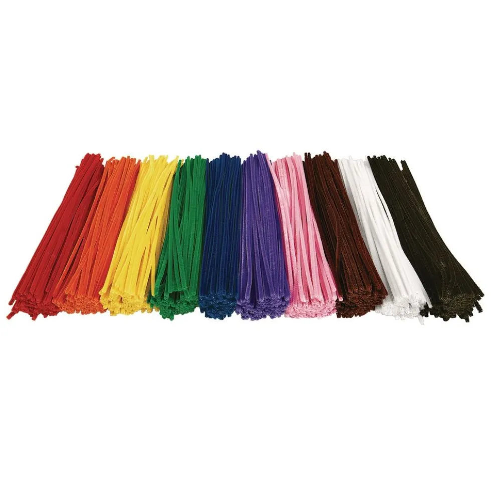 Colorations® 12" Pipe Cleaners - 1,000 Piece Value Pack, 10 colors, 100 Each