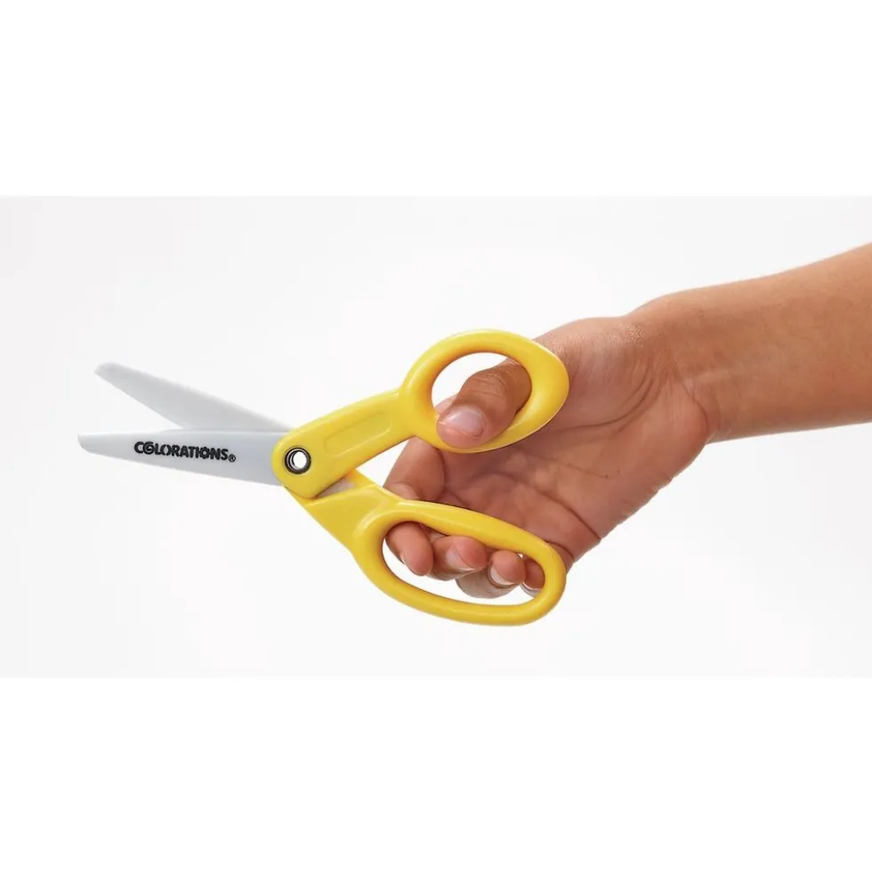 Colorations® 5" Plastic Blade Blunt Tip Scissors - Set of 12