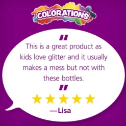 Colorations® Rainbow Glitter Glue, 4 oz. - Set of 6