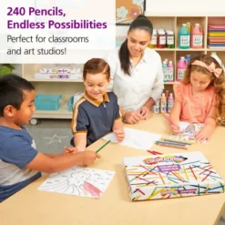 Colorations® Regular Size Colored Pencils Value Pack - Set of 240