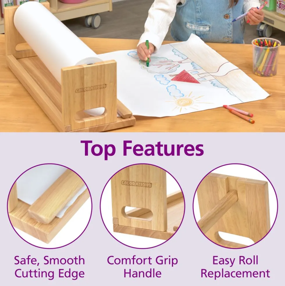 Colorations® Rubberwood Paper Roll Dispenser 18 Inches