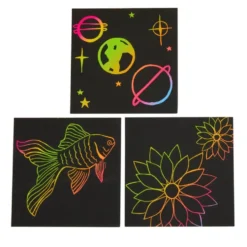 Colorations® Scratch Art Boards - 50 boards with 10 Sticks