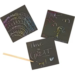 Colorations Scratch Art Kit - 125 Notes & 2 Styluses