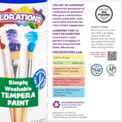 Colorations® Simply Washable Tempera Paint Rainbow Pack- 16oz, Set of 8