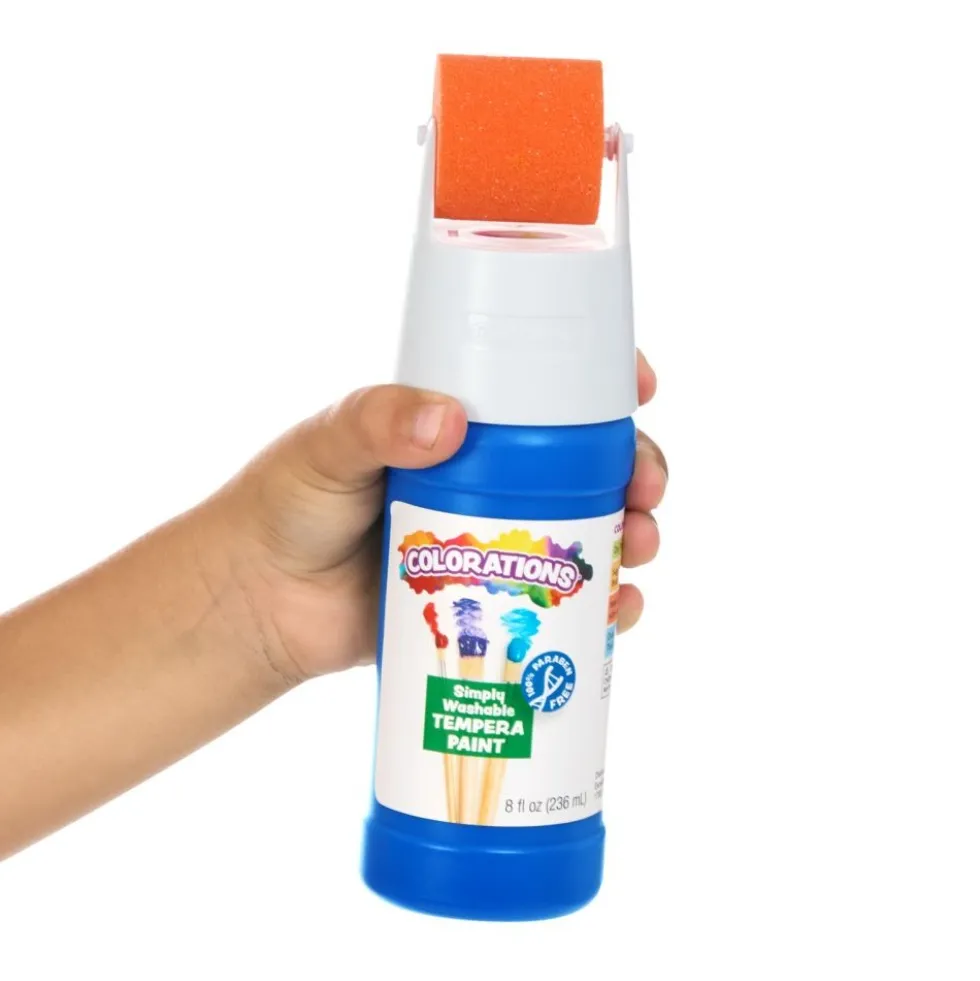 Colorations® Simply Washable Tempera Paint Gallon & Roll Set - 6 Colors