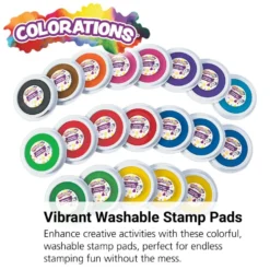 Colorations® Stack of Washable Stamp Pads Value Pack - 20 Pieces
