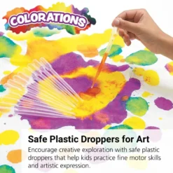 Colorations® Super Safe Plastic Droppers & Paper - Set of 12