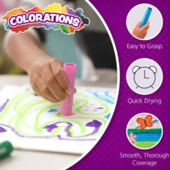 Colorations® Tempera Paint Sticks, Set of 12 Classic Colors