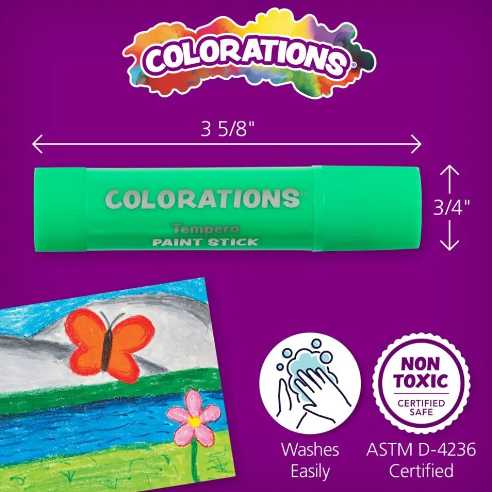 Colorations® Tempera Paint Sticks - Set of 24