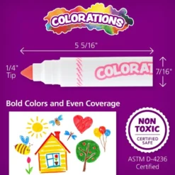 Colorations® Washable Chubby Markers Classroom Value Pack - Set of 200