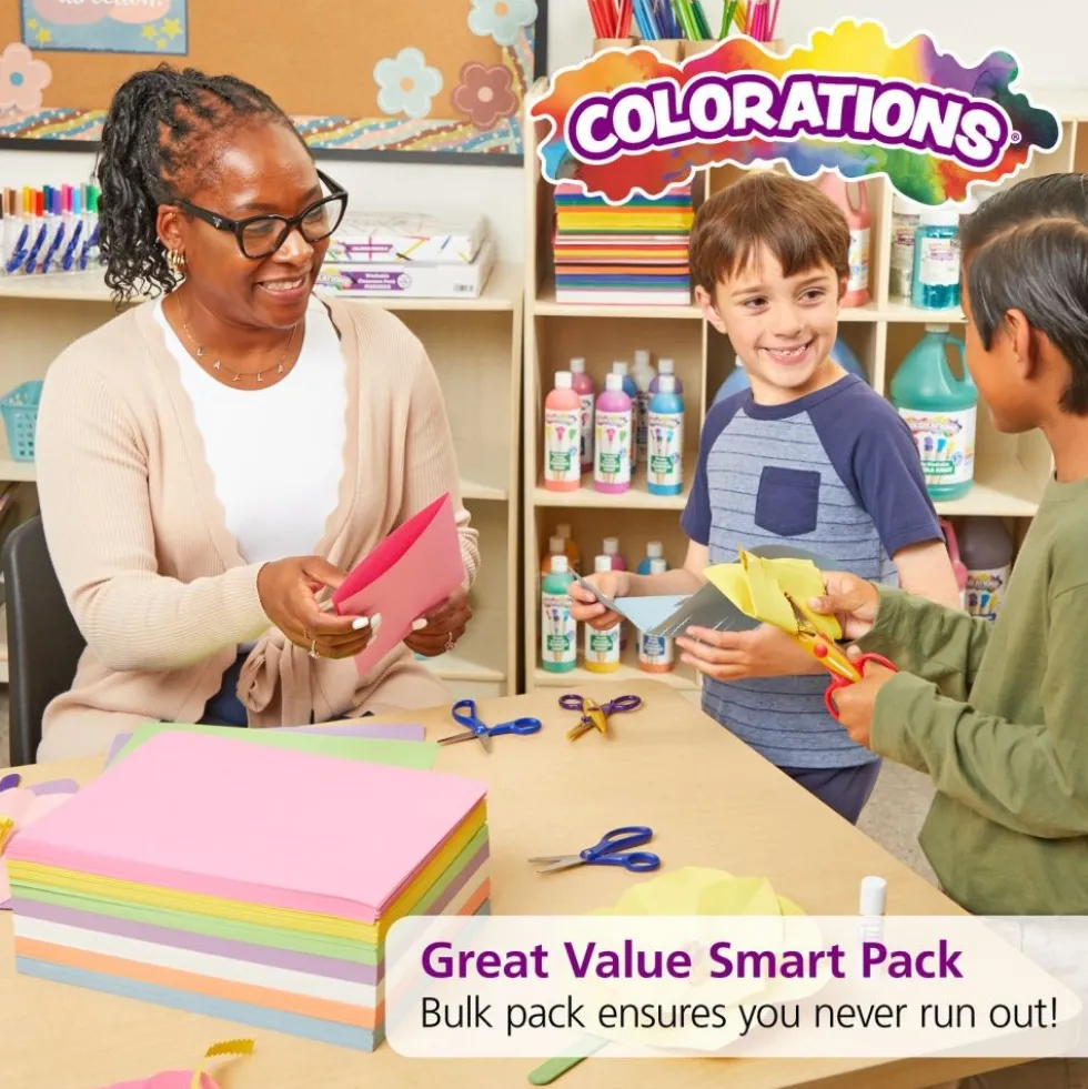 Colorations® 9" x 12" Bright Construction Paper Smart Pack - 6 Packs