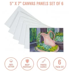 Colorations® 5" X 7" Canvas Panels - Set of 6